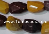 CMK234 15.5 inches 15*20mm faceted nuggets mookaite gemstone beads