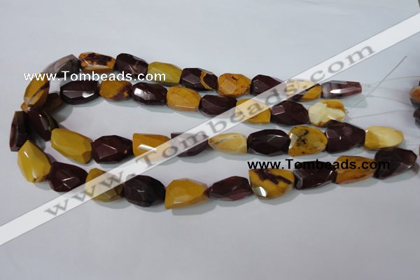 CMK234 15.5 inches 15*20mm faceted nuggets mookaite gemstone beads