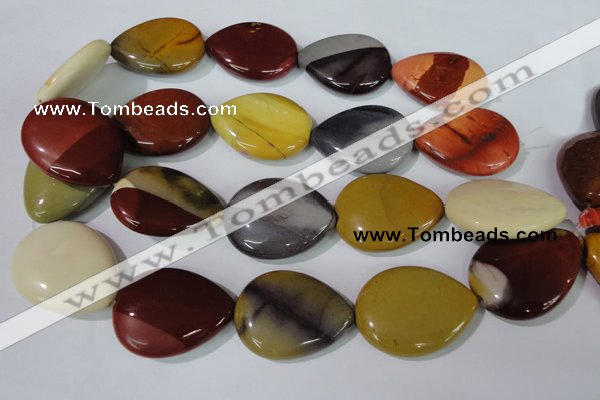 CMK255 15.5 inches 30*40mm flat teardrop mookaite gemstone beads