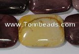 CMK268 15.5 inches 22*30mm rectangle mookaite gemstone beads