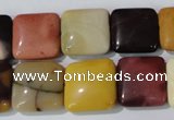 CMK271 15.5 inches 15*15mm square mookaite gemstone beads