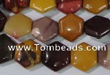 CMK278 15.5 inches 12*12mm hexagon mookaite gemstone beads