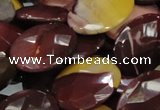 CMK28 15.5 inches 30*40mm faceted oval mookaite beads wholesale