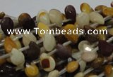 CMK29 15.5 inches 6*10mm faceted flat teardrop mookaite beads