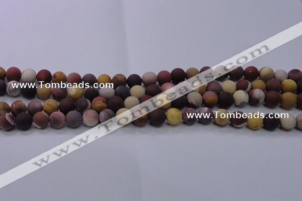 CMK292 15.5 inches 8mm round matte mookaite beads wholesale