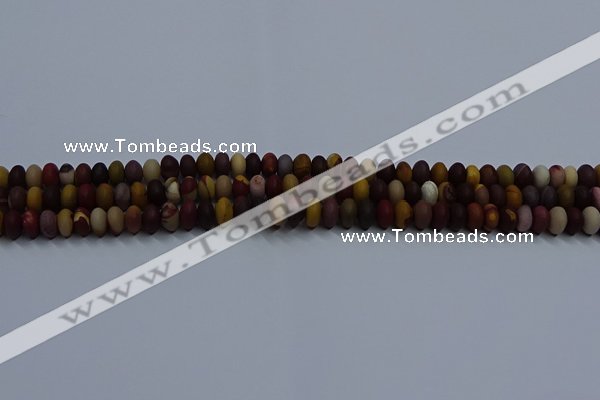 CMK301 15.5 inches 5*8mm rondelle matte mookaite beads wholesale