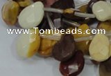 CMK31 15.5 inches 14*18mm faceted flat teardrop mookaite beads