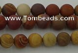 CMK310 15.5 inches 4mm round matte sunset mookaite beads