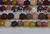 CMK316 15.5 inches 4mm faceted round mookaite gemstone beads