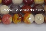 CMK318 15.5 inches 8mm faceted round mookaite gemstone beads