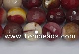 CMK319 15.5 inches 10mm faceted round mookaite gemstone beads