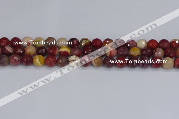 CMK319 15.5 inches 10mm faceted round mookaite gemstone beads