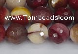 CMK320 15.5 inches 12mm faceted round mookaite gemstone beads