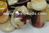 CMK33 15.5 inches 18*25mm faceted flat teardrop mookaite beads