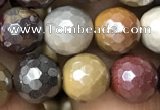 CMK339 15.5 inches 8mm faceted round AB-color mookaite beads