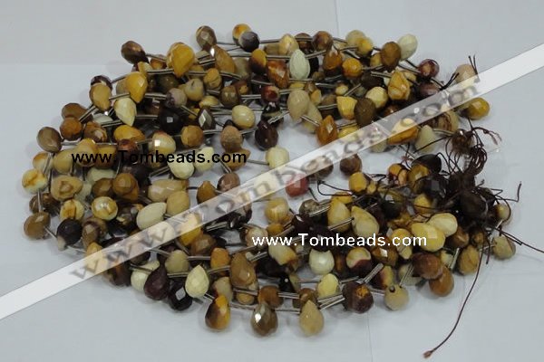 CMK34 15.5 inches 10*15mm faceted teardrop mookaite beads wholesale