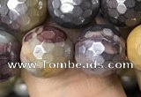 CMK340 15.5 inches 10mm faceted round AB-color mookaite beads