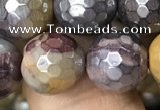 CMK341 15.5 inches 12mm faceted round AB-color mookaite beads