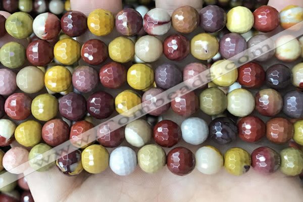 CMK353 15 inches 8mm faceted round mookaite beads wholesale