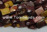 CMK37 15.5 inches 10*14mm faceted rectangle mookaite beads wholesale