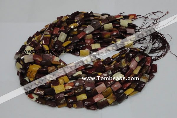 CMK37 15.5 inches 10*14mm faceted rectangle mookaite beads wholesale