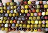 CMK384 15 inches 6mm faceted round mookaite beads wholesale