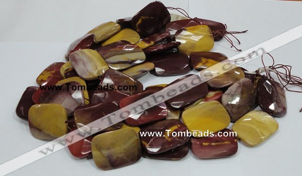 CMK39 15.5 inches 30*40mm faceted rectangle mookaite beads wholesale