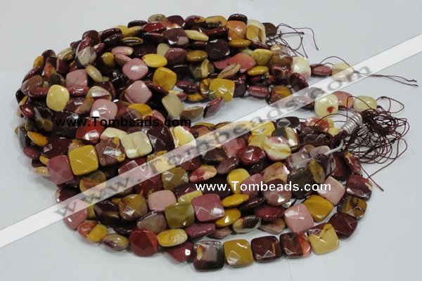 CMK40 15.5 inches 10*10mm faceted square mookaite beads wholesale