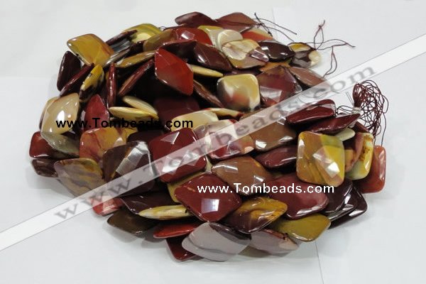 CMK43 15.5 inches 30*30mm faceted square mookaite beads wholesale