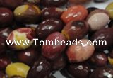 CMK45 15.5 inches 10*15mm faceted rice mookaite beads wholesale