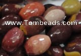 CMK46 15.5 inches 13*18mm faceted rice mookaite beads wholesale