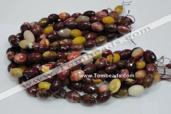 CMK46 15.5 inches 13*18mm faceted rice mookaite beads wholesale