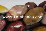 CMK47 15.5 inches 18*30mm faceted rice mookaite beads wholesale