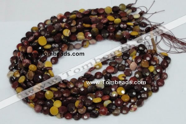 CMK51 15.5 inches 10mm faceted coin mookaite beads wholesale