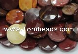 CMK52 15.5 inches 12mm faceted coin mookaite beads wholesale