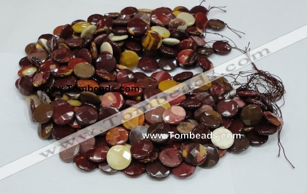 CMK52 15.5 inches 12mm faceted coin mookaite beads wholesale