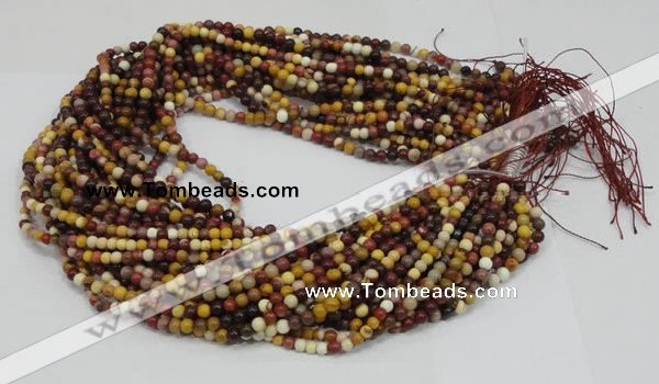 CMK56 15.5 inches 4mm round mookaite gemstone beads wholesale