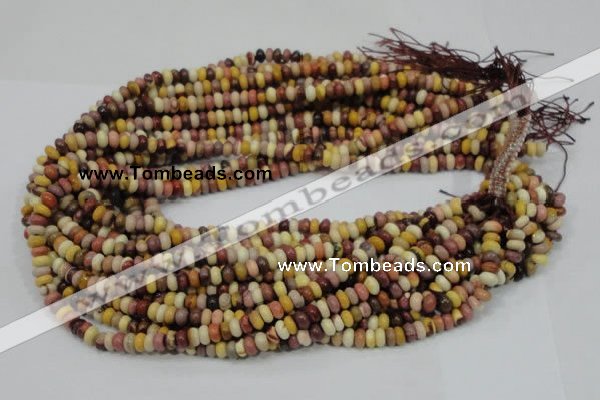 CMK62 15.5 inches 3*6mm rondelle mookaite gemstone beads wholesale