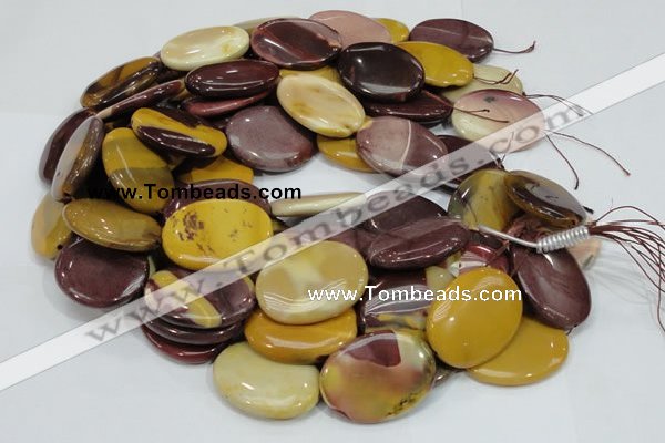 CMK76 15.5 inches 30*40mm oval mookaite gemstone beads wholesale