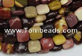 CMK77 15.5 inches 10*10mm square mookaite gemstone beads wholesale