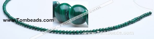 CMN01 A grade 3mm round natural malachite beads Wholesale