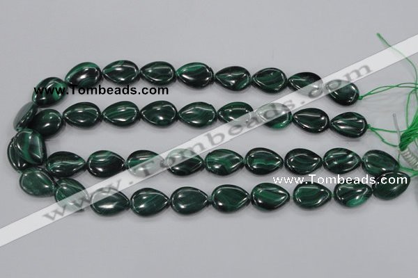 CMN102 15.5 inches 15*20mm flat teardrop natural malachite beads