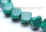 CMN11 A grade 4*4mm cubic natural malachite beads wholesale