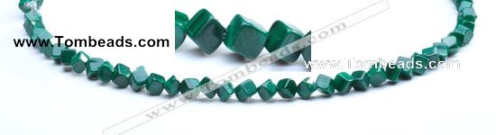 CMN11 A grade 4*4mm cubic natural malachite beads wholesale