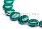 CMN110 15.5 inches 10mm flat round natural malachite beads