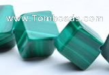 CMN14 A grade cubic 8*8mm natural malachite beads Wholesale