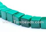 CMN15 A grade 8*8*8mm cube natural malachite beads Wholesale
