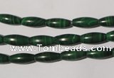 CMN211 15.5 inches 5*12mm rice natural malachite beads wholesale