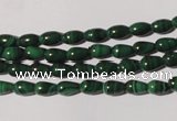 CMN215 15.5 inches 4*6mm teardrop natural malachite beads wholesale