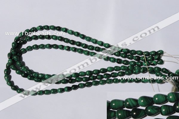 CMN217 15.5 inches 6*8mm teardrop natural malachite beads wholesale